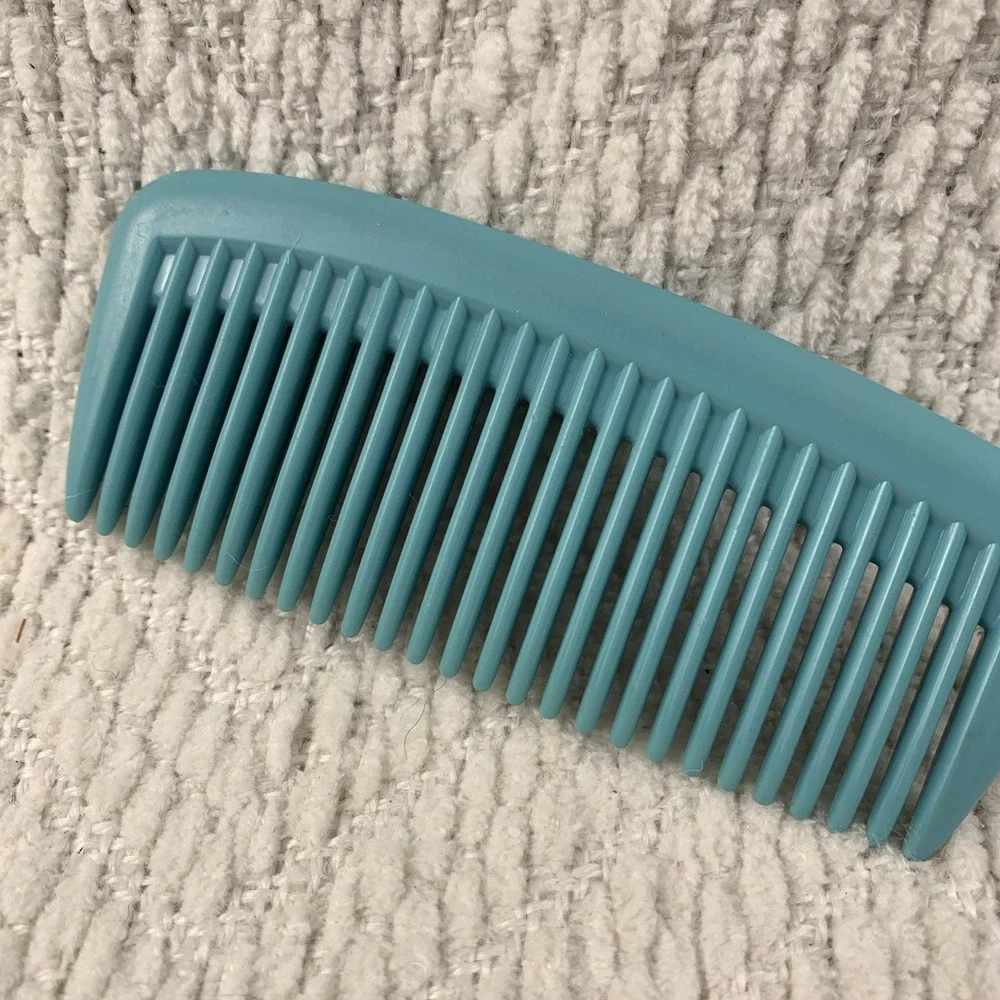 70's Vintage AVON Aqua‎ Blue Teal Seahorse Comb Long Wet Hair Detangling Comb 8